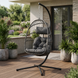 Підвісне крісло-кокон LEOBRO Dark Grey LB-1058 фото 4