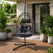Підвісне крісло-кокон LEOBRO Dark Grey LB-1058 фото 7