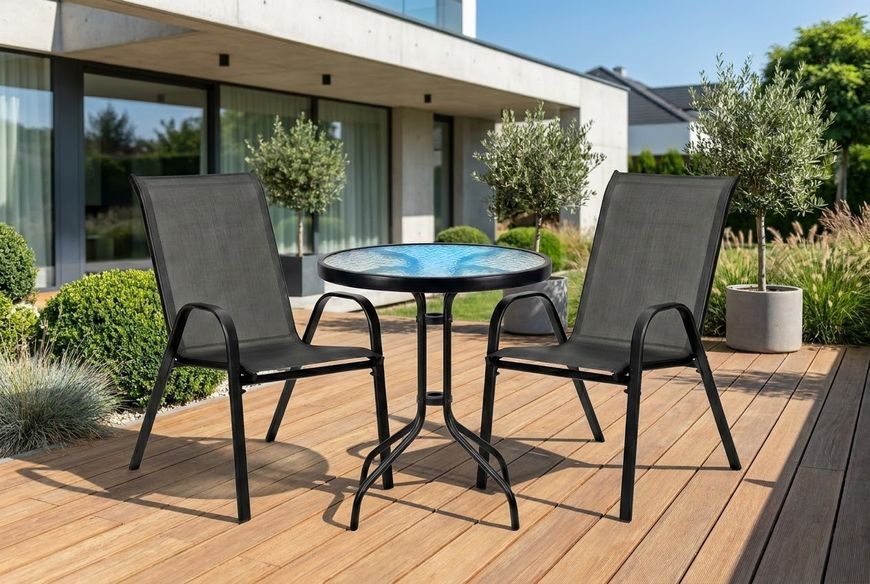 Комплект садових меблів LEOBRO Comfort 2 крісла + круглий столик  LB-1052 фото