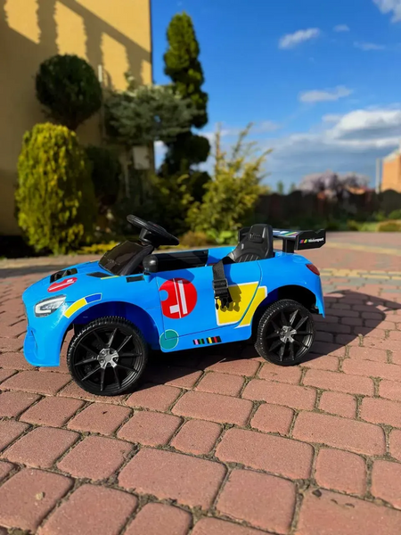 Дитячий спортивний електромобіль кабріолет PRIMA CAR Cabrio 6V 5A, з пультом керування, Синій G539 фото