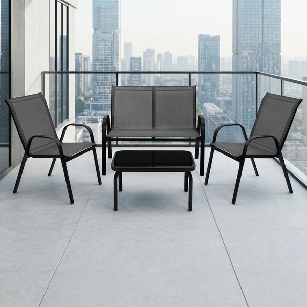 Комплект садових меблів LEOBRO Comfort Set, 2 крісла, диван і столик LB-1056 фото