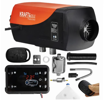 Дизельний автономний обігрівач Kraft&Dele KD11781 WEBASTO 8 кВт 12 В з пультом і LCD-дисплеєм KD11781 фото